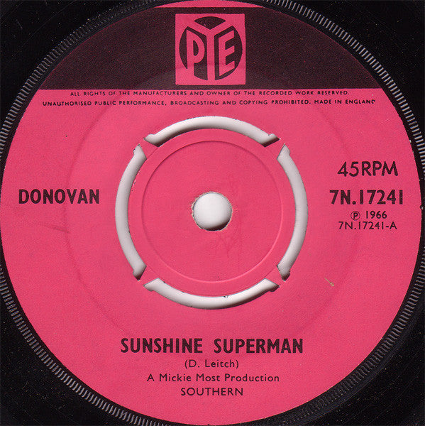 Donovan : Sunshine Superman (7", Single, 4-p)