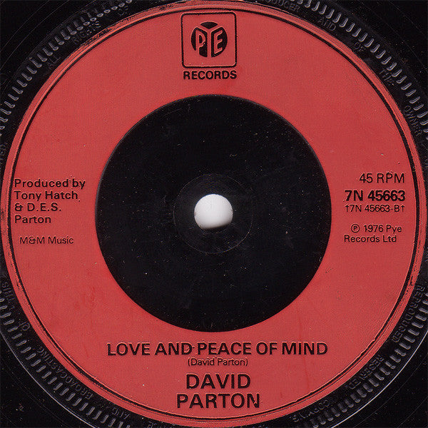 David Parton : Isn't She Lovely (7", Inj)