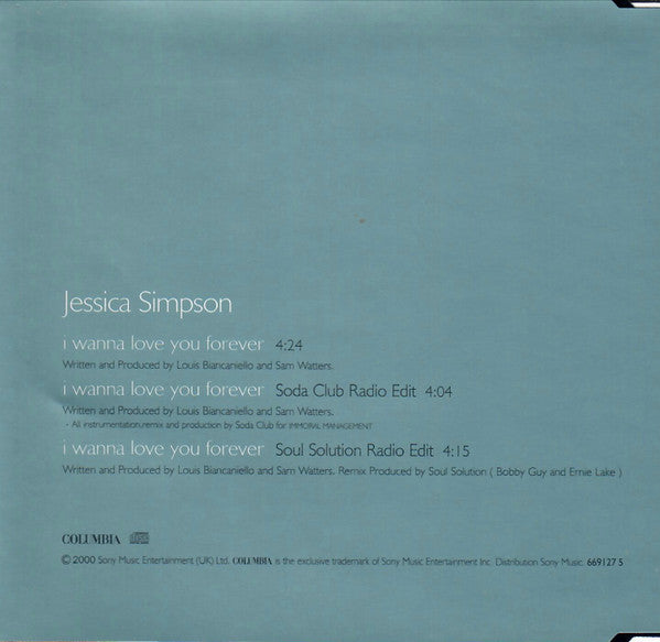 Jessica Simpson : I Wanna Love You Forever (CD, Maxi, Ltd, + B)