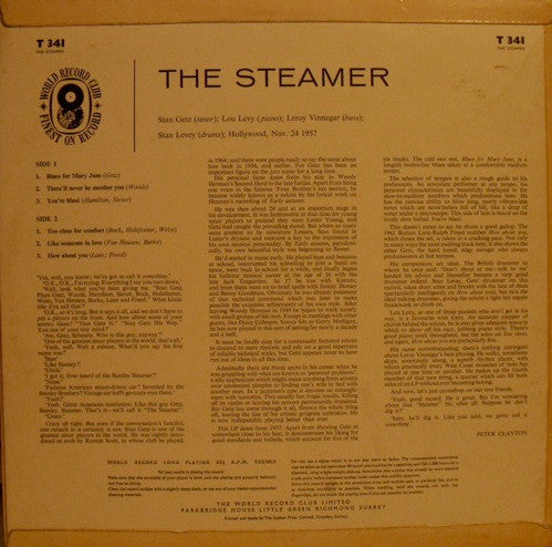 Stan Getz : The Steamer (LP, Album, Mono, Club, RE)