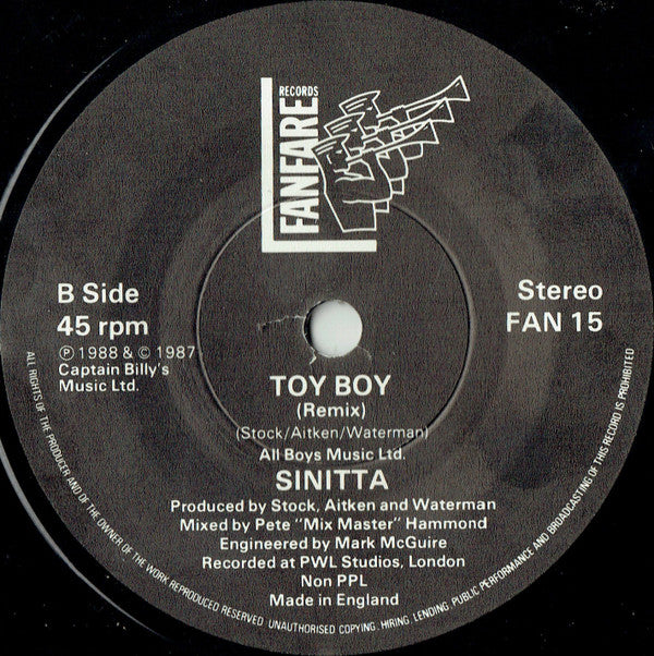 Sinitta : Cross My Broken Heart (Remix) (7", Single, Glo)