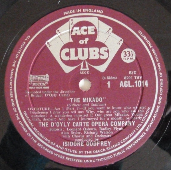 Gilbert & Sullivan - D'Oyly Carte Opera Company : The Mikado (2xLP, Album)