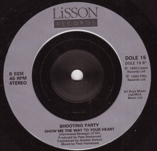 Shooting Party : Let's Hang On (7", Single, Inj)