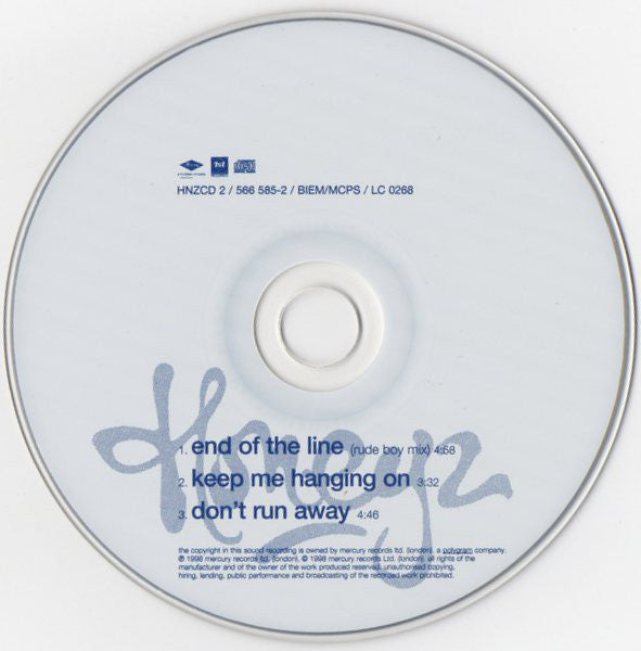 Honeyz : End Of The Line (CD, Single, CD1)