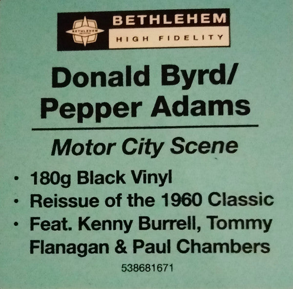 Pepper Adams, Donald Byrd : Motor City Scene (LP, Album, RE, 180)