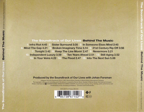 The Soundtrack Of Our Lives : Behind The Music (CD, Album, RE)