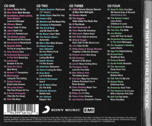 Various : Now That's What I Call Electronic (4xCD, Comp)