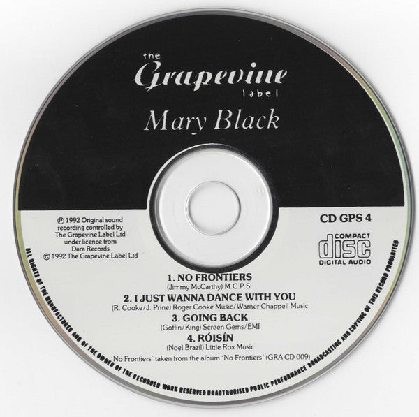 Mary Black : No Frontiers (CD, Single)