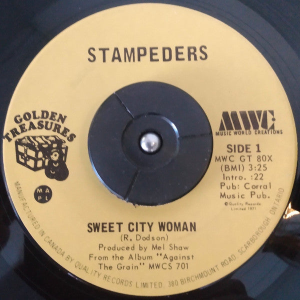The Stampeders : Sweet City Woman / Gator Road (7", RE)