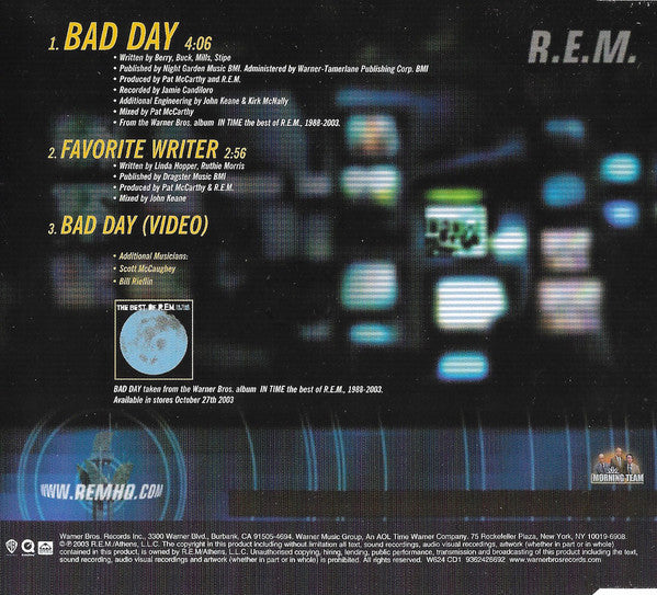 R.E.M. : Bad Day (CD, Single, Enh, CD1)