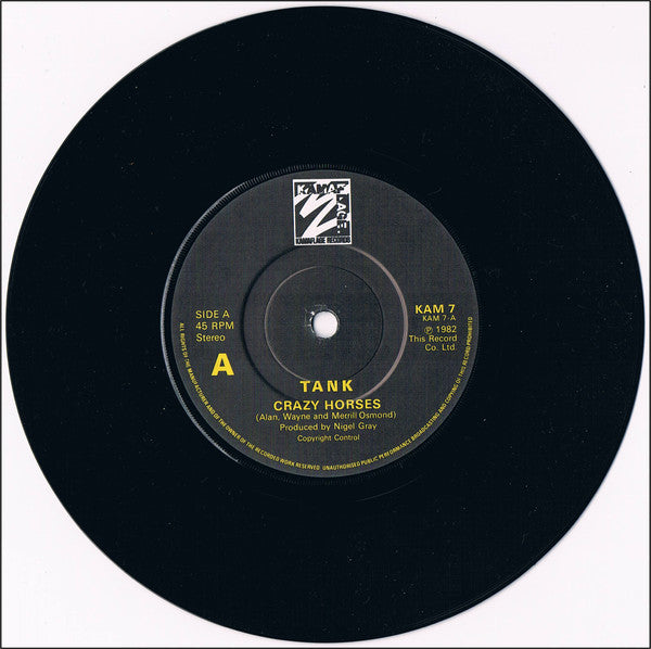 Tank (6) : Crazy Horses (7", Single)