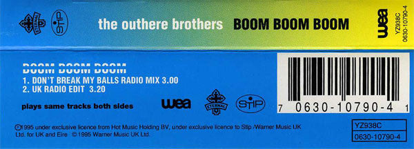 The Outhere Brothers : Boom Boom Boom (Cass, Single, Bla)