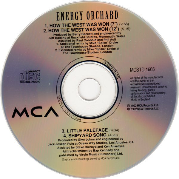 Energy Orchard : How The West Was Won (CD, Single)