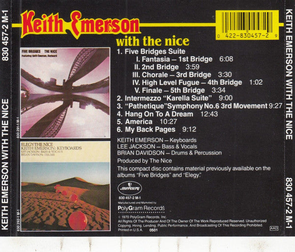 Keith Emerson With The Nice : Keith Emerson With The Nice  (CD, Comp, RM, Abr)