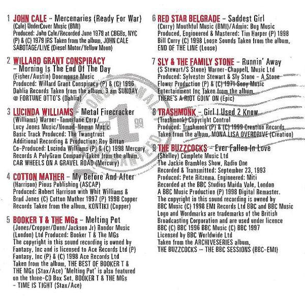 Various : Unconditionally Guaranteed 1 Feb 99 (Uncut's Guide To The Month's Best Music) (CD, Comp, Promo)