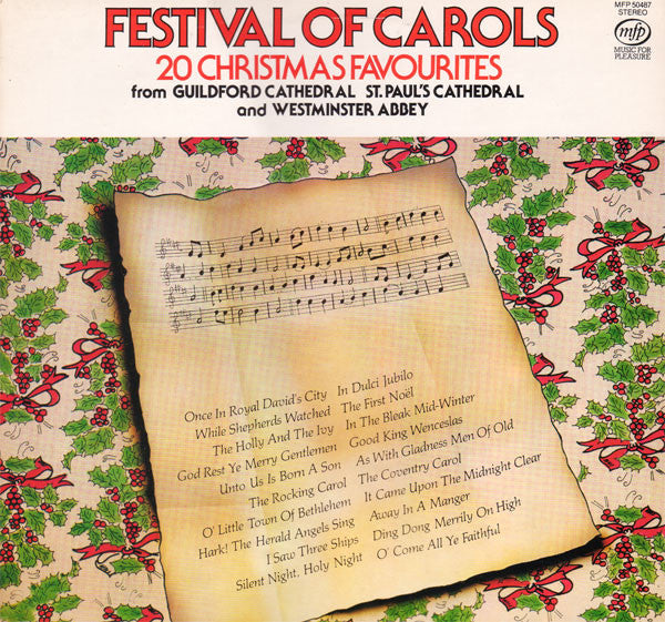Various : Festival Of Carols - 20 Christmas Favourites (LP, Comp)