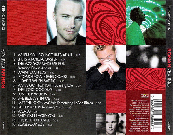 Ronan Keating : 10 Years Of Hits (CD, Comp)