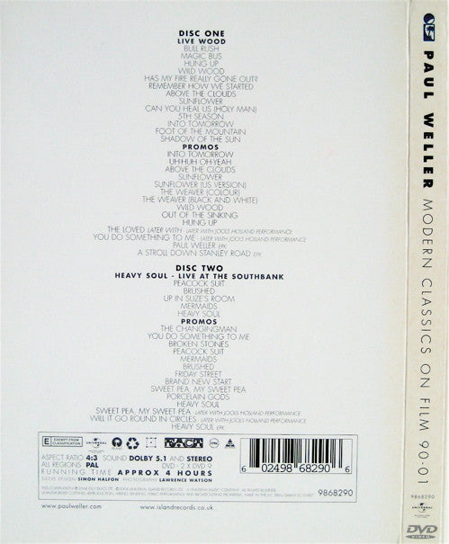 Paul Weller : Modern Classics On Film 90-01 (2xDVD-V, Comp, PAL, All)