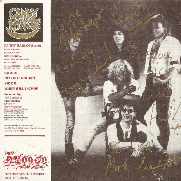 Candy Harlots : Red Hot Rocket (7", Single)