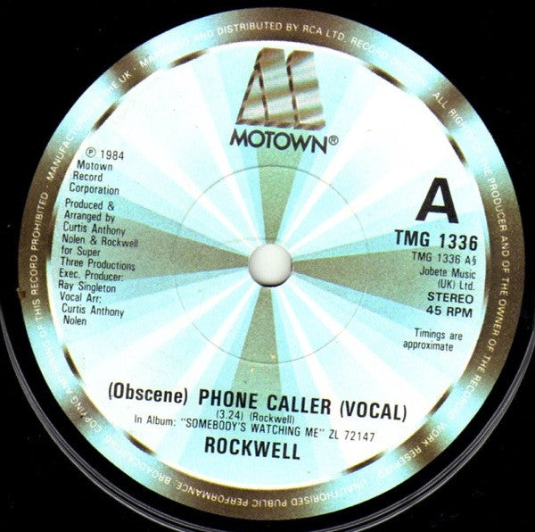 Rockwell : (Obscene) Phone Caller (Vocal) (7", Single)