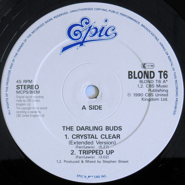 The Darling Buds : Crystal Clear (12", Single)