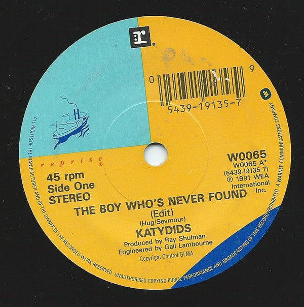 Katydids : The Boy Who's Never Found (7", Single)