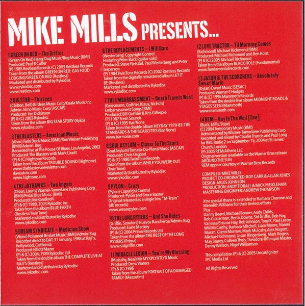 Various : The REM Collection Disc 1 Mike Mills Presents... The Best Of Classic US Underground Rock (CD, Comp)