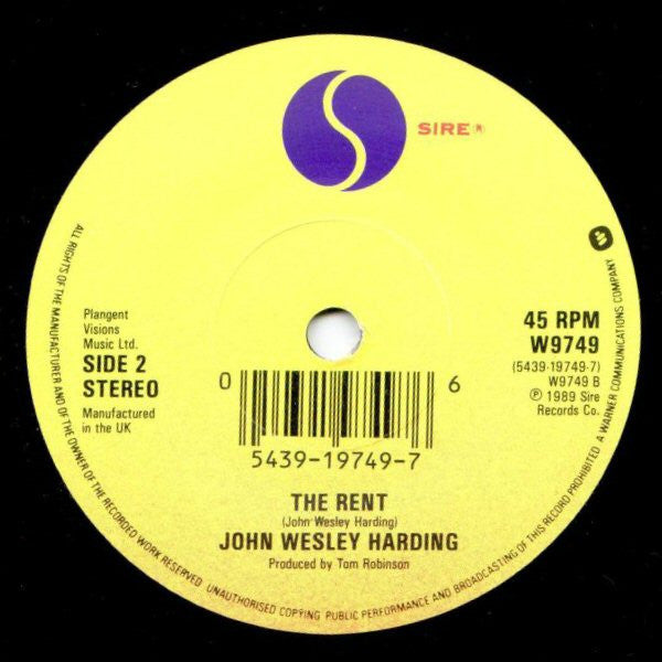 John Wesley Harding : The Devil In Me (7")