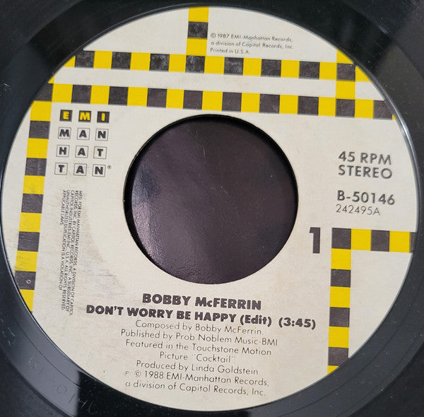 Bobby McFerrin : Don't Worry, Be Happy (7", Single, Styrene, All)