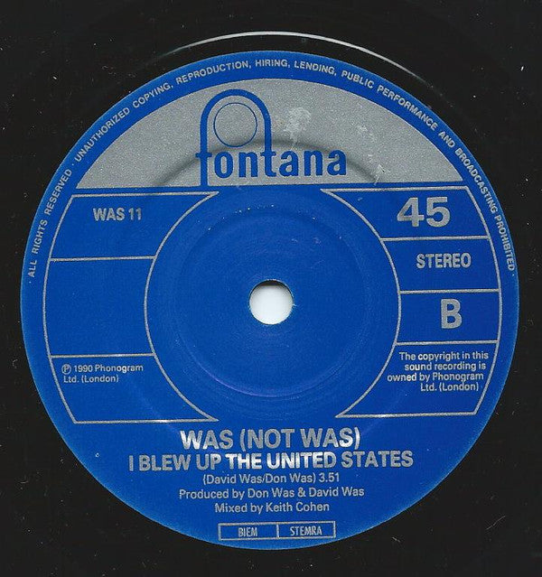 Was (Not Was) : Shake Your Head (7", Single, Pap)