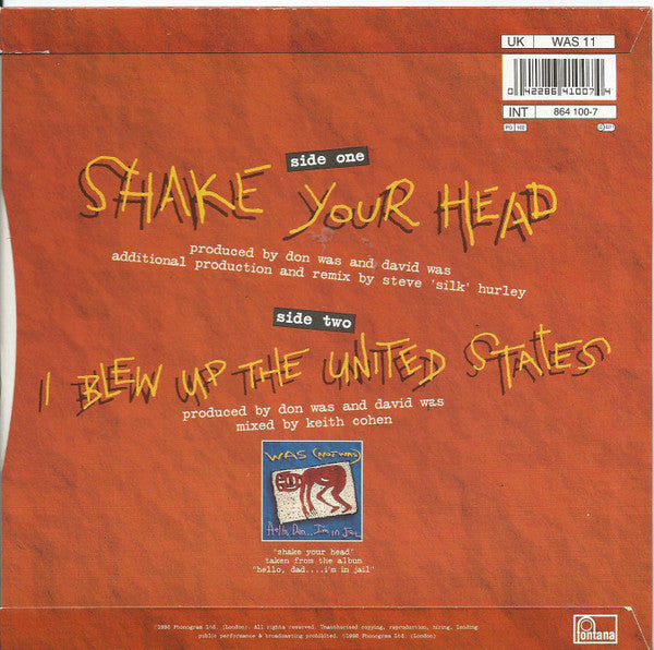 Was (Not Was) : Shake Your Head (7", Single, Pap)