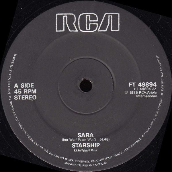 Starship (2) : Sara (12", Single)