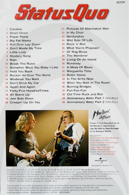 Status Quo : XS All Areas The Greatest Hits (DVD-V, Comp)