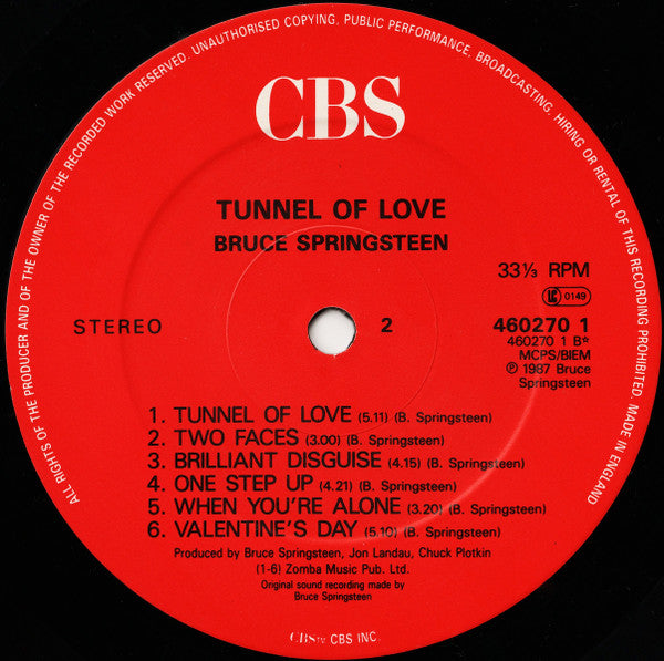 Bruce Springsteen : Tunnel Of Love (LP, Album)