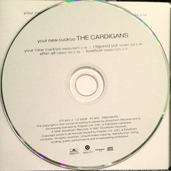 The Cardigans : Your New Cuckoo (CD, Single)