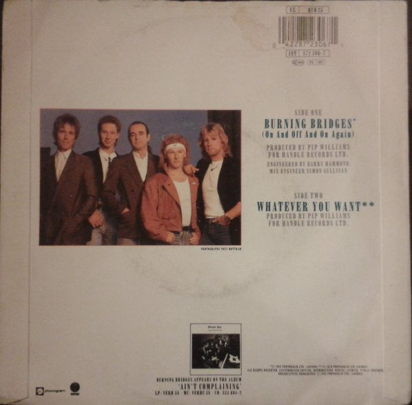 Status Quo : Burning Bridges (On And Off And On Again) (7", Single, Inj)