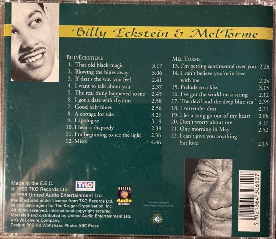 Mel Tormé / Billy Eckstine : Mel Torme - Billy Eckstine (CD, Comp)