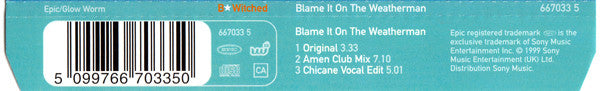 B*Witched : Blame It On The Weatherman (CD, Single)