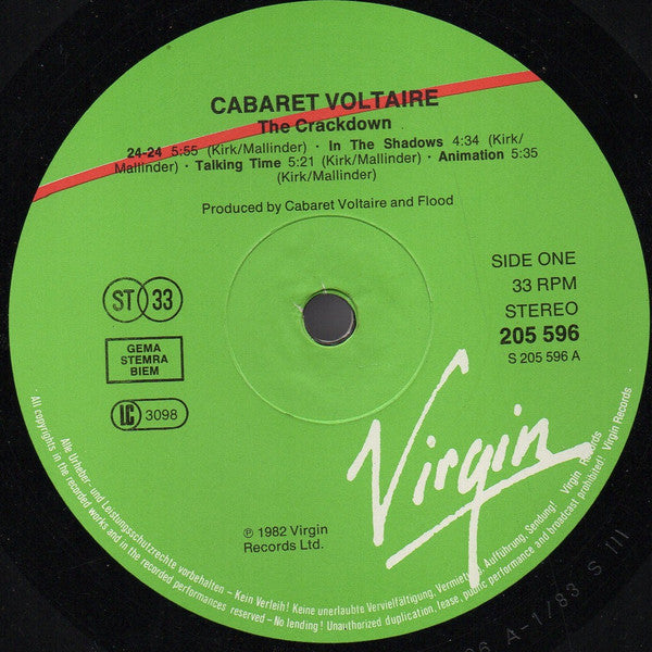 Cabaret Voltaire : The Crackdown (LP, Album, RP)