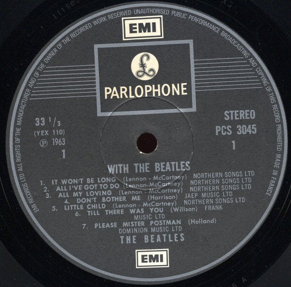 The Beatles : With The Beatles (LP, Album, RE, Fre)