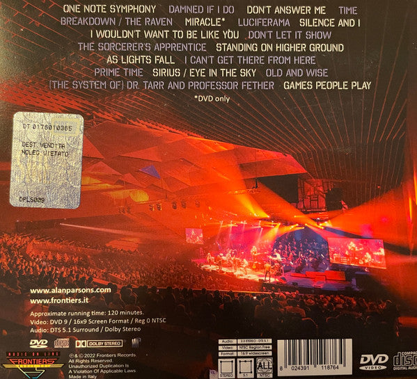 Alan Parsons With Israel Philharmonic Orchestra : One Note Symphony (Live In Tel Aviv) (2xCD, Album + DVD-V, Album, NTSC + Dlx)
