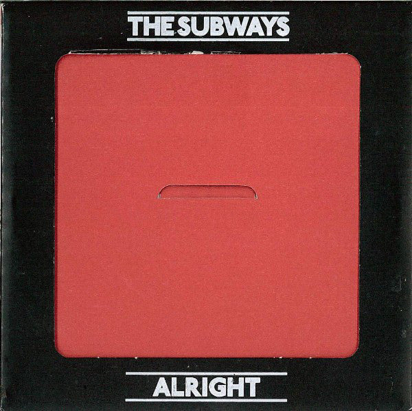 The Subways : Alright (CD, Single, Promo)