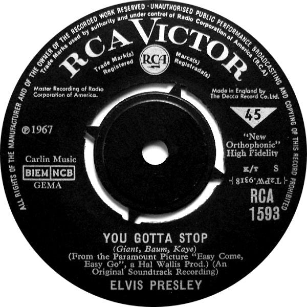Elvis Presley : You Gotta Stop / The Love Machine (7", Box)