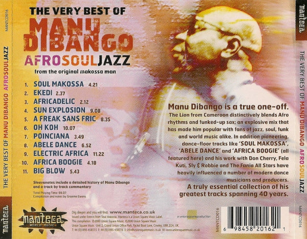 Manu Dibango : Afrosouljazz: The Very Best Of Manu Dibango (CD, Comp)