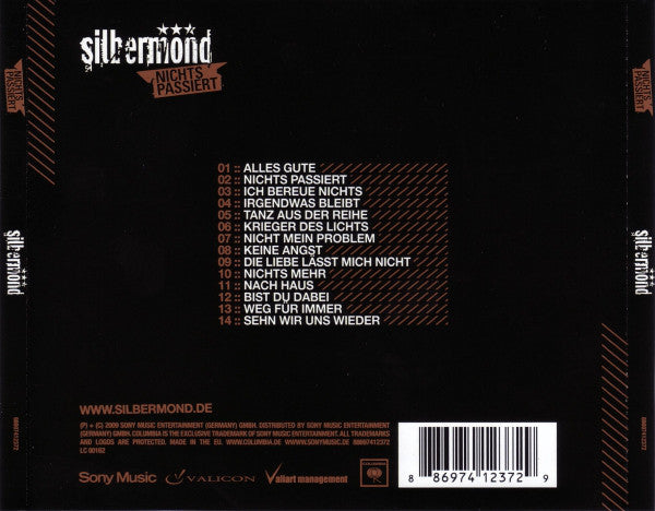 Silbermond : Nichts Passiert (CD, Album)