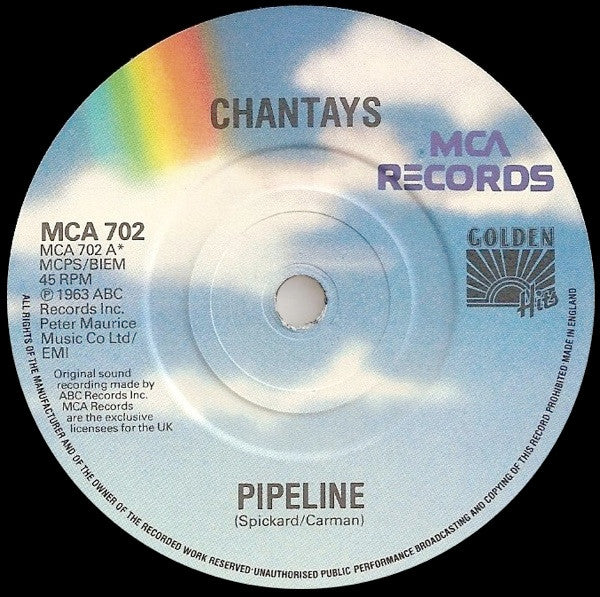 Chantays* / Surfaris* : Pipeline / Wipe Out (7", Single)