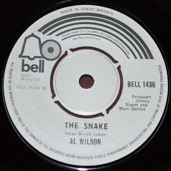 Al Wilson : The Snake (7", Single)