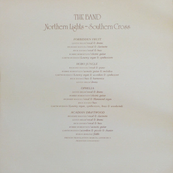 The Band : Northern Lights - Southern Cross (LP, Album)