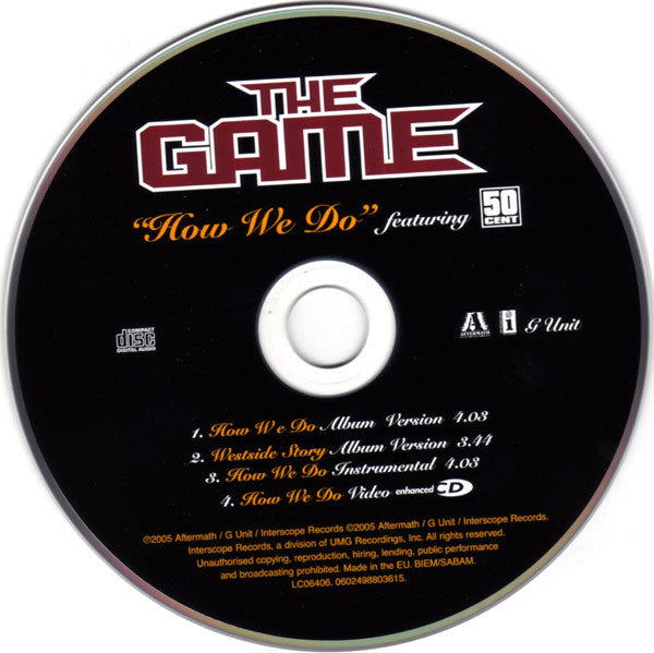 The Game (2) Featuring 50 Cent : How We Do (CD, Maxi, Enh)