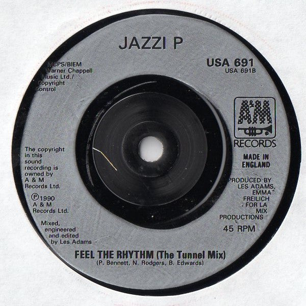 Jazzi P : Feel The Rhythm (7", Sil)